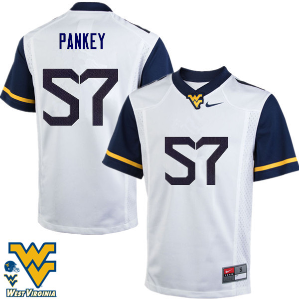 NCAA Men's Adam Pankey West Virginia Mountaineers White #57 Nike Stitched Football College Authentic Jersey SY23X34RA